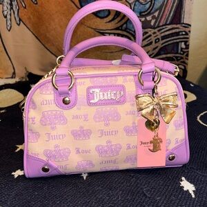 Juicy Couture Lavender and Cream Mini Bag